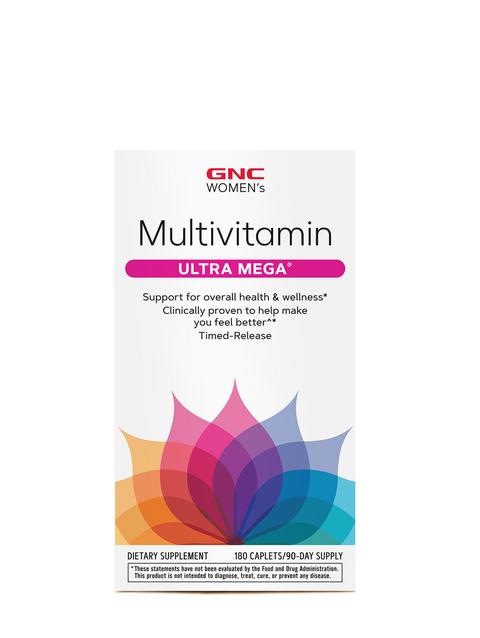 GNC Women's Multivitamin Ultra Mega - 180 Caplets (90 Servings)