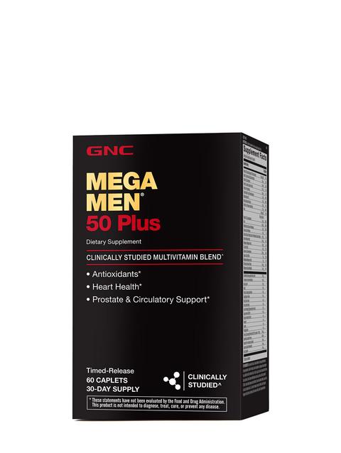 GNC Mega Men® 50 Plus Multivitamin - 60 Caplets (30 Servings)