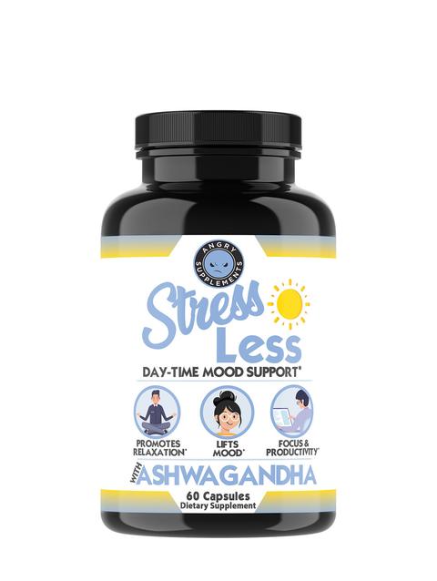 Angry Supplements™ Stress Less Day-Time Mood Support - 60 Capsules (30 Servings)