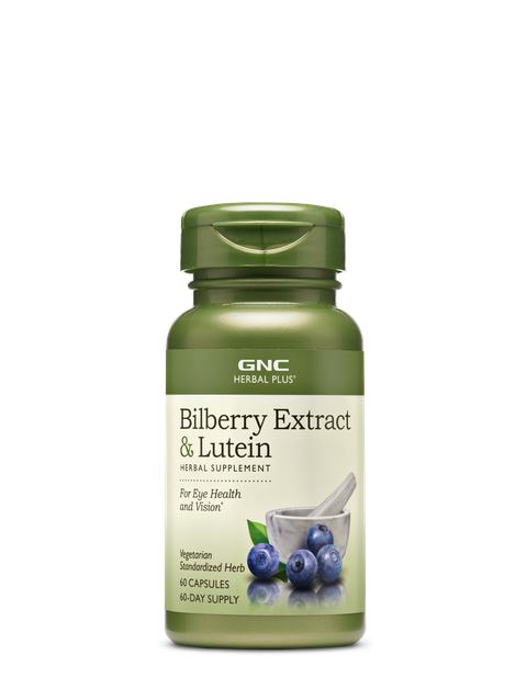 GNC Herbal Plus® Bilberry Extract & Lutein - 60 Capsules (60 Servings)